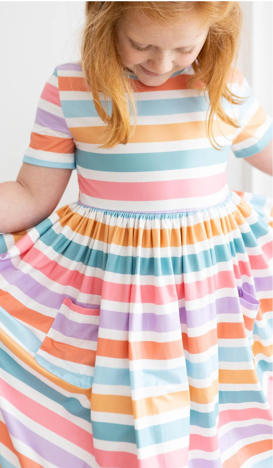 Stripes Pocket Twirl Dress