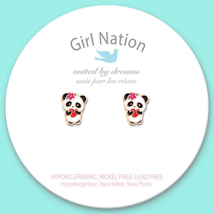 Panda Love Stud Earrings