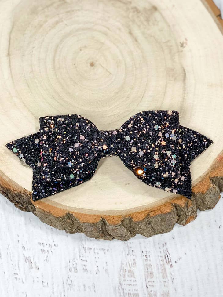 Glittery Bow Clippies