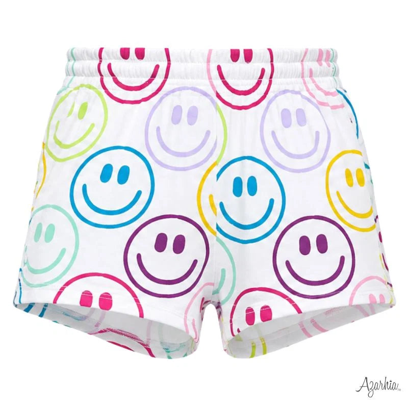 Bright Smiley Faces Sweatshirt & Shorts
