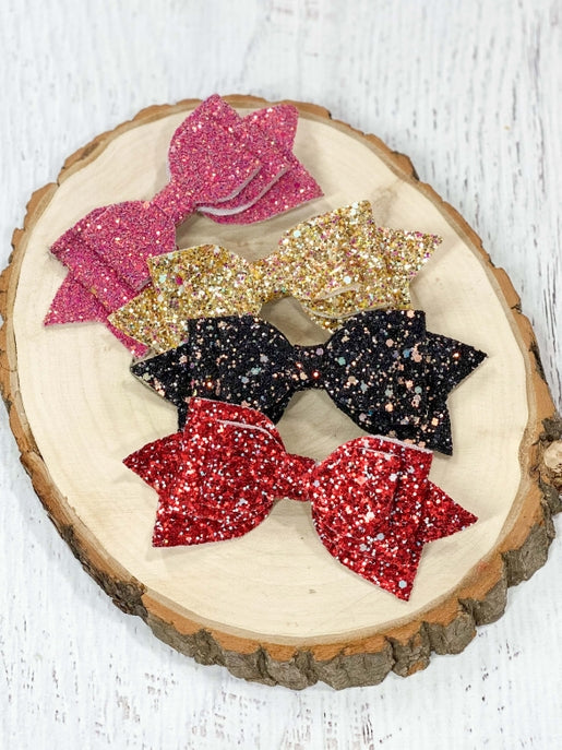 Glittery Bow Clippies