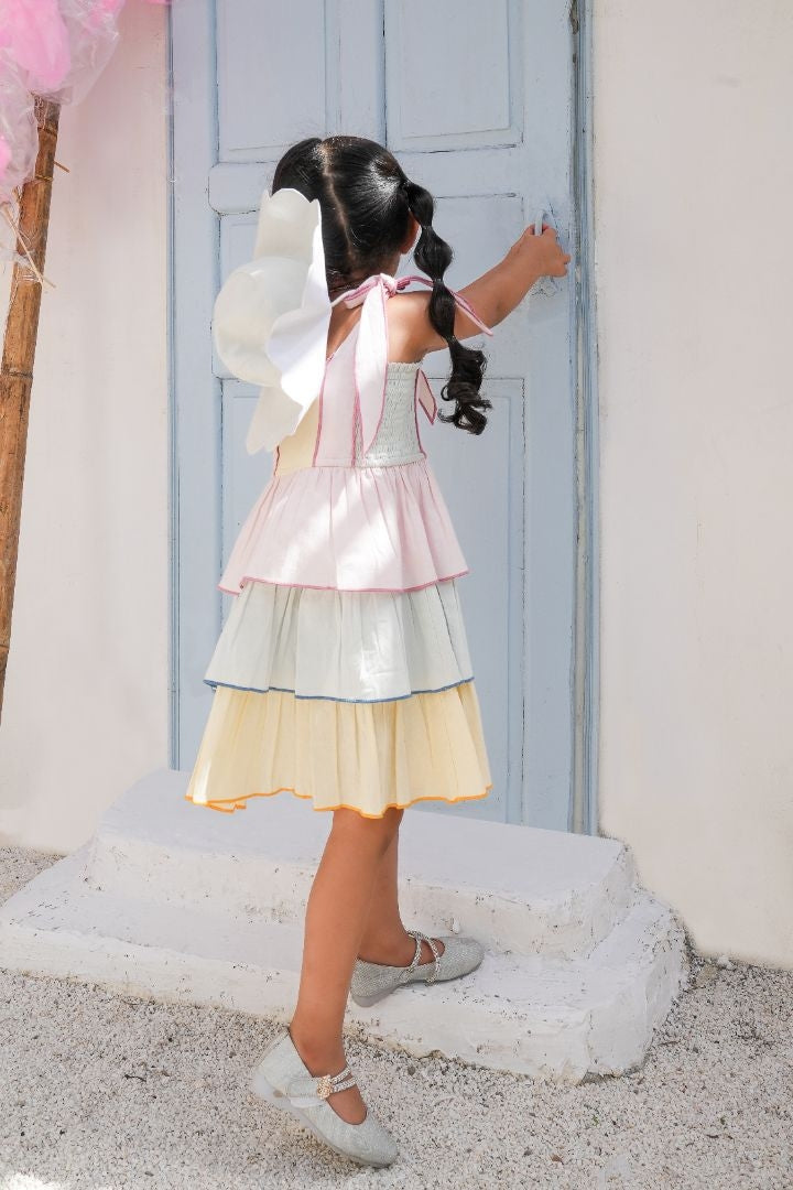 Layered Multi-Colored Dress