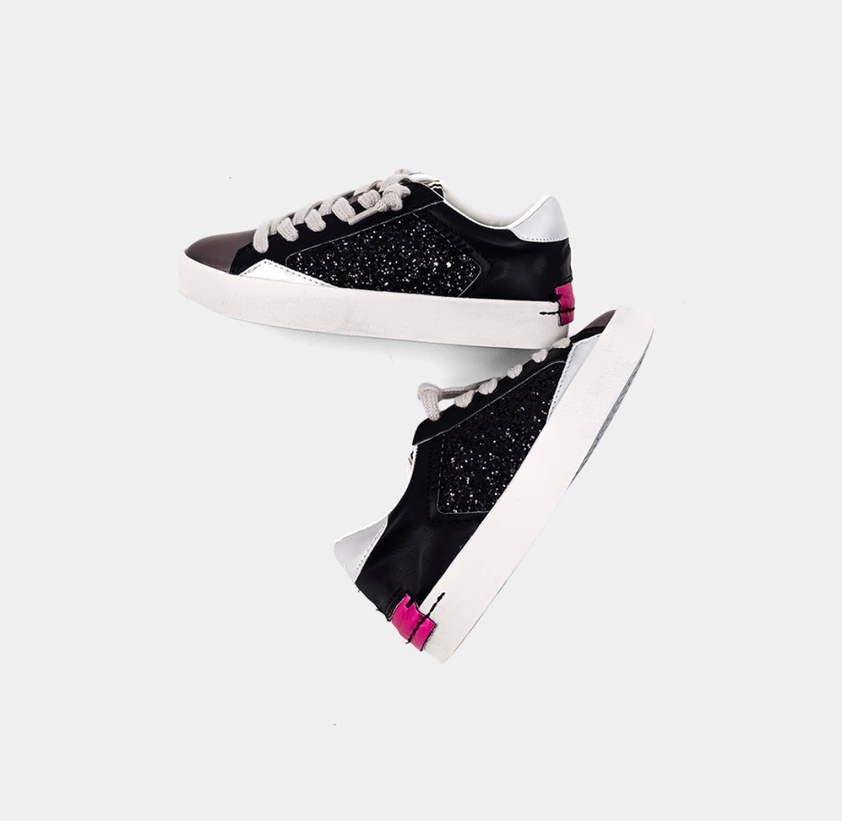 Ruby Sneaker-Black Glitter