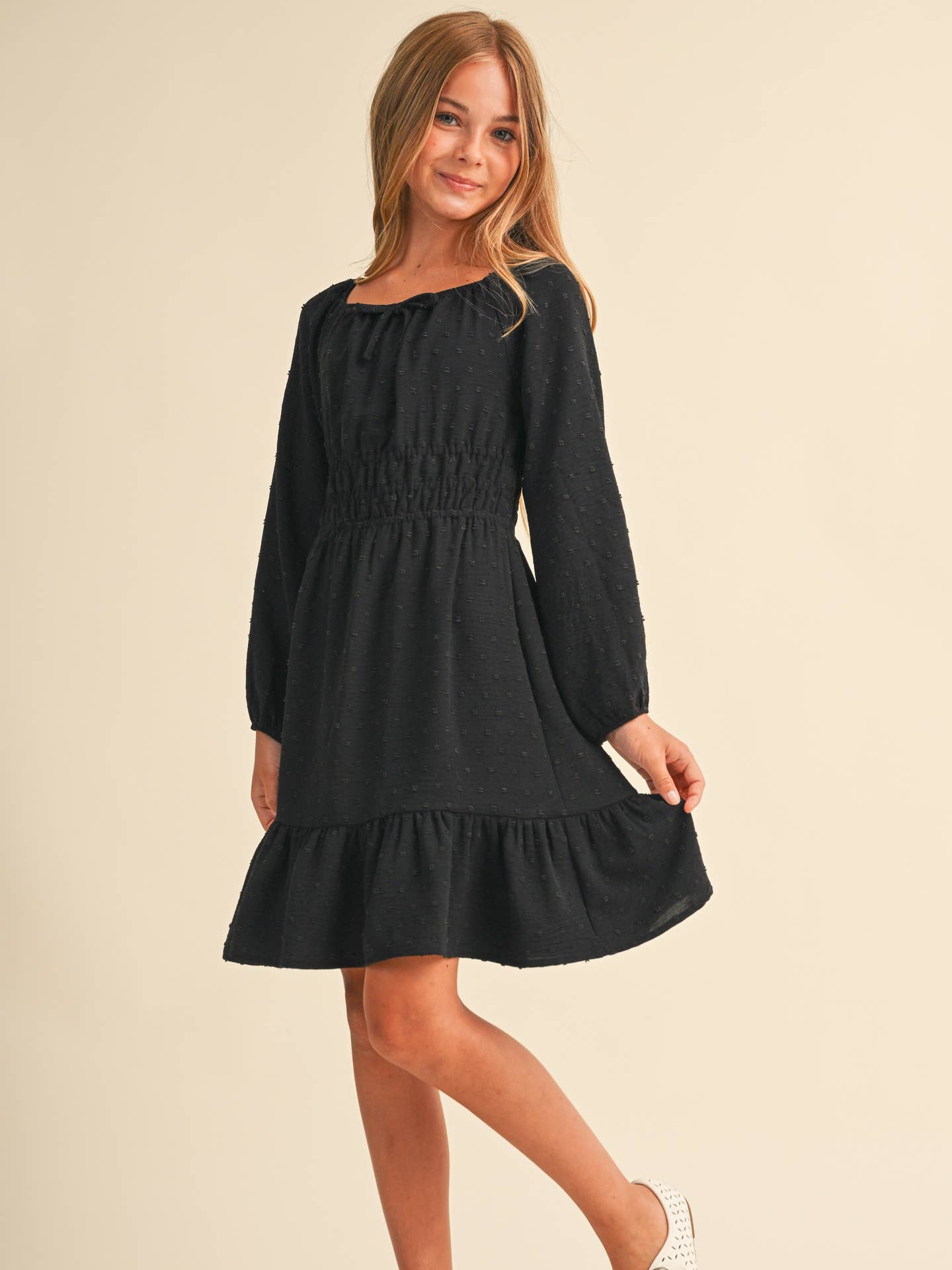Black Juliette Waist Dress