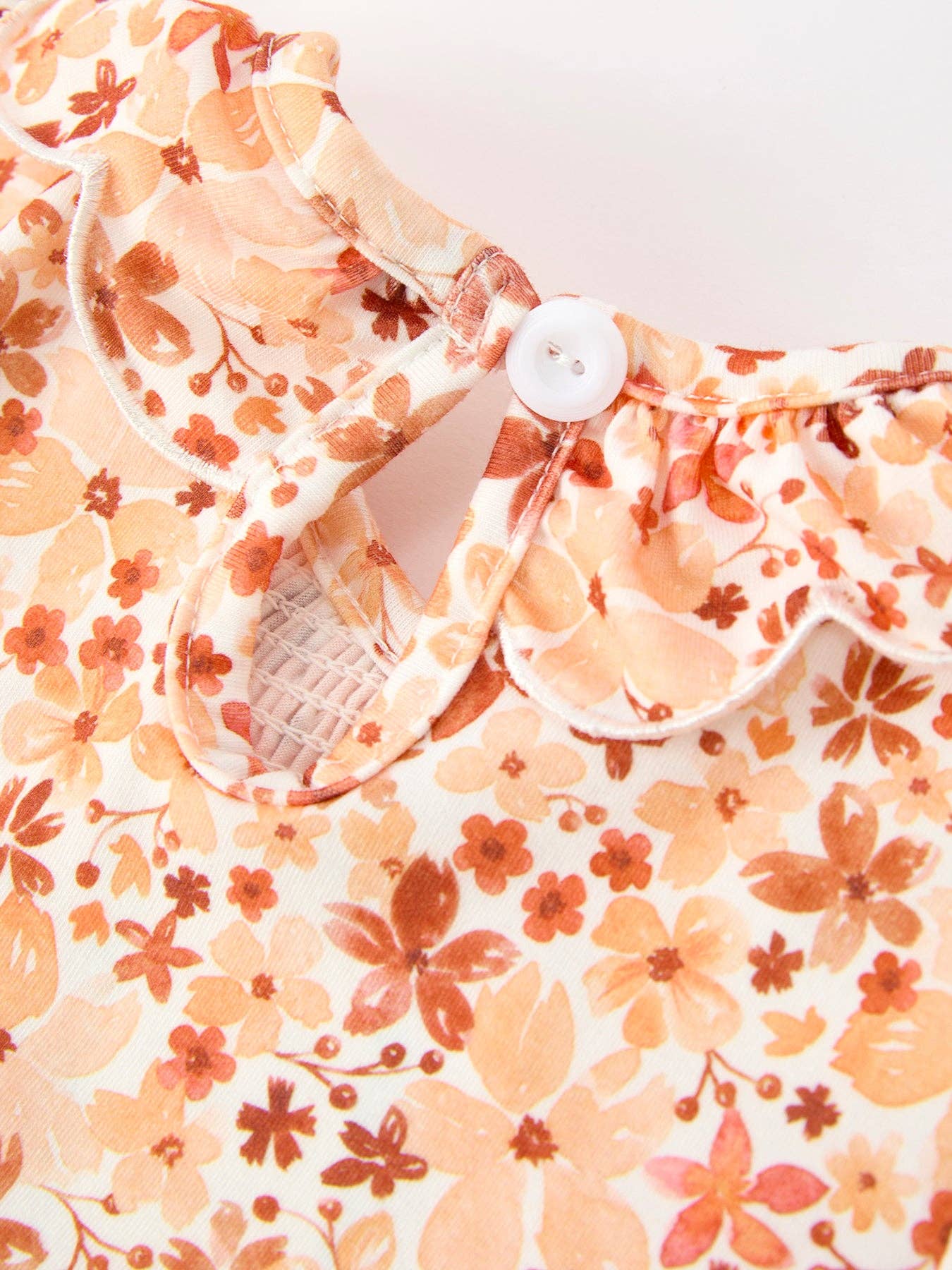 Fall Rust Floral Dress