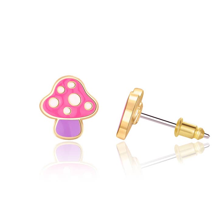 Mini Mushroom Stud Earrings