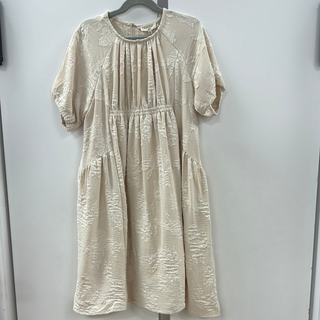 Beige Short Sleeve Dress