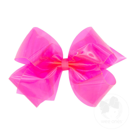 MED Vinyl Bow-Hot Pink