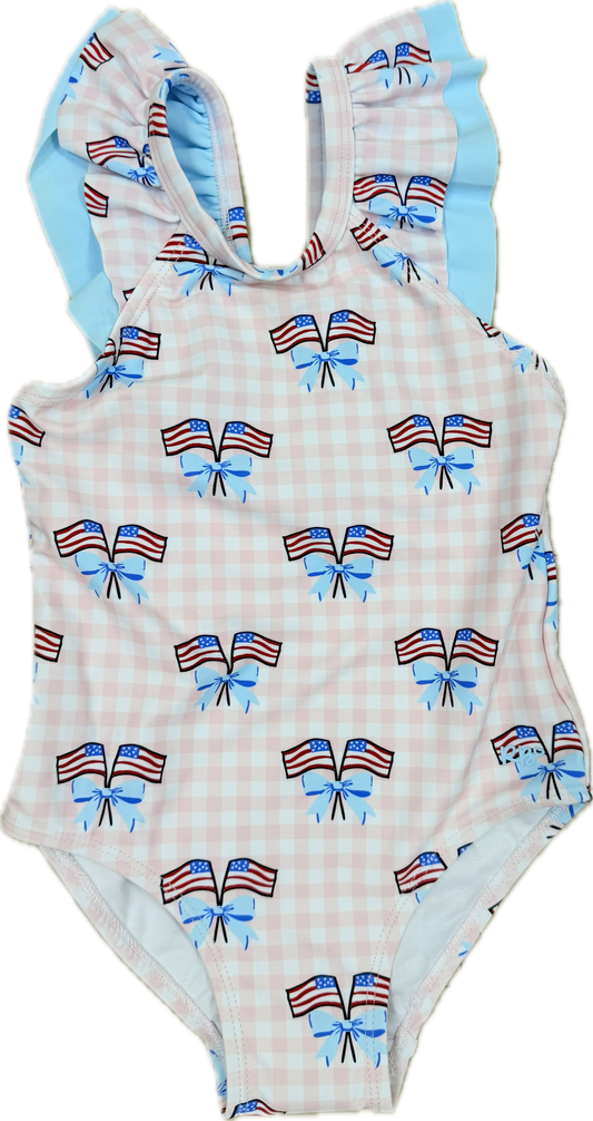 Pink Patriotic One Piece