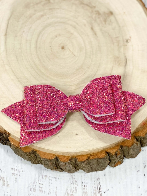 Glittery Bow Clippies