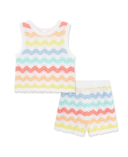 Multi-Color Wavy Pointelle Set