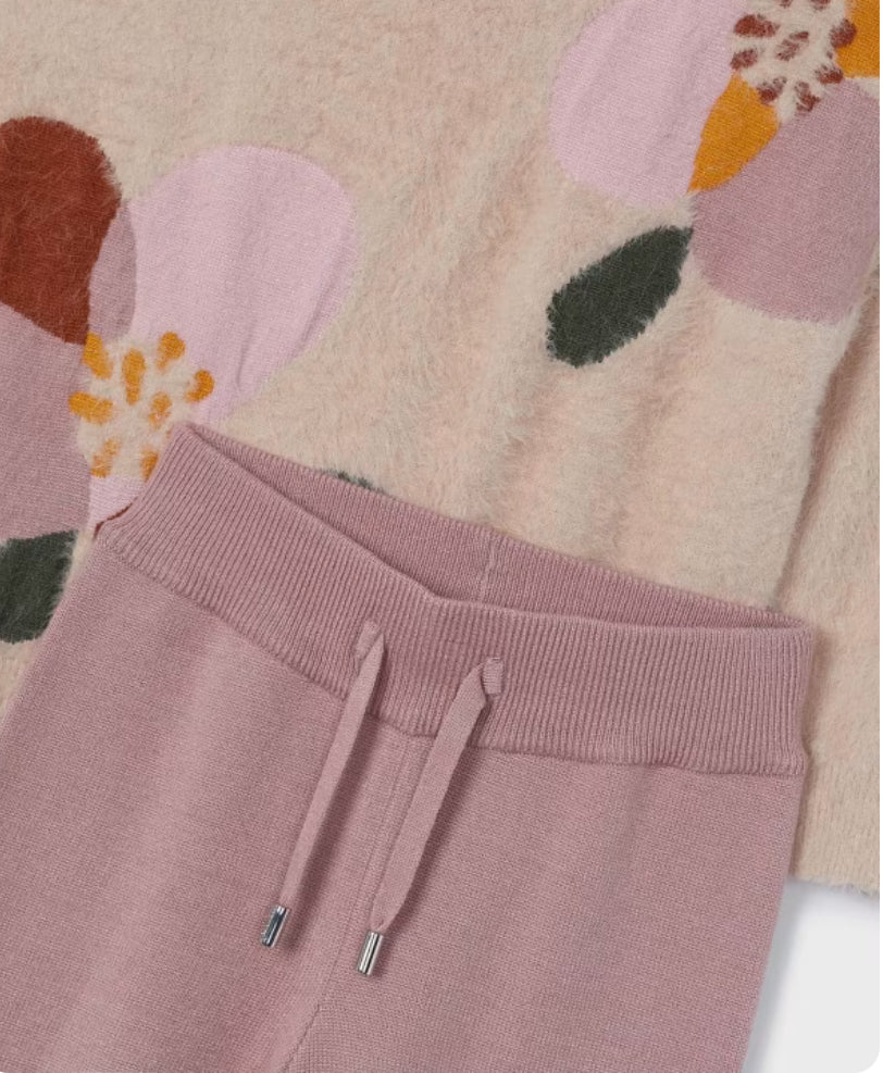 Knit Pant Set-Rose