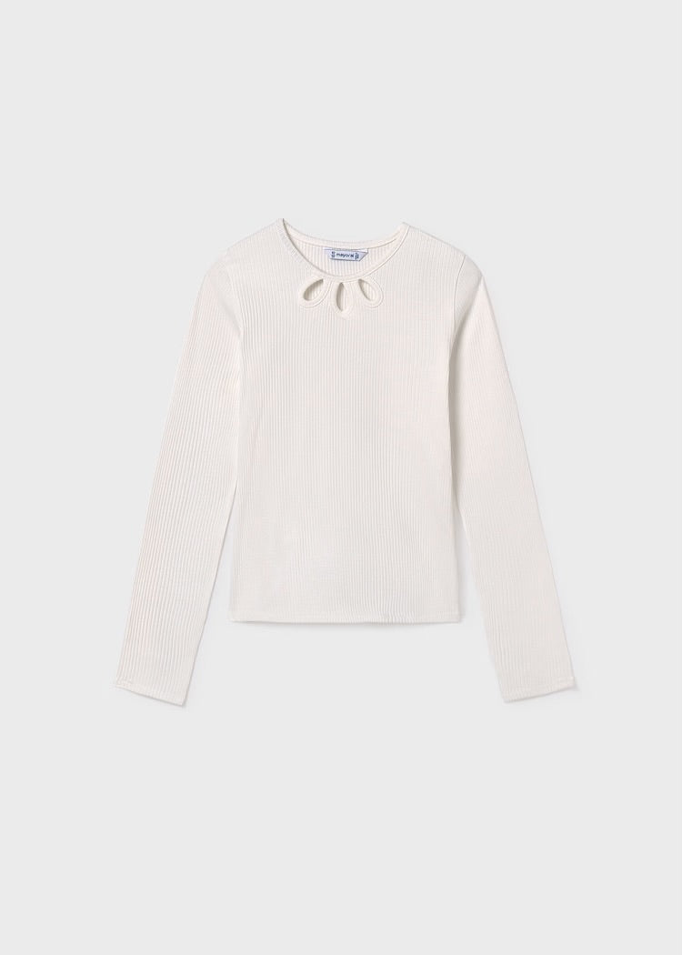 Ribbed Shirt-Ivory