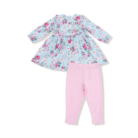 Charlotte Floral Ruffle Dress & Legging