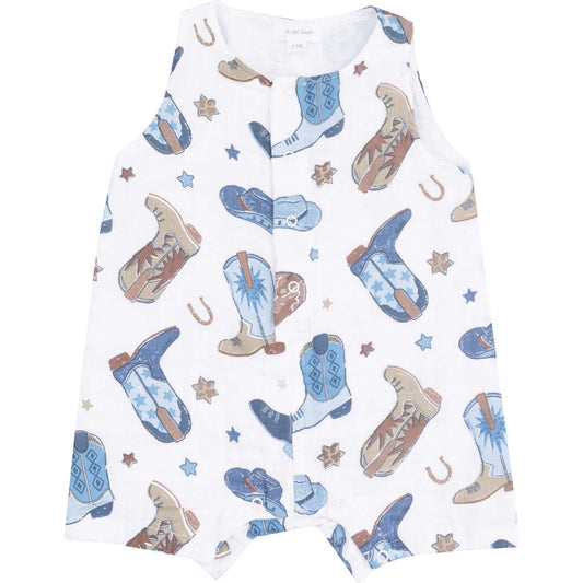 Cowboy Boots Sleeveless Romper