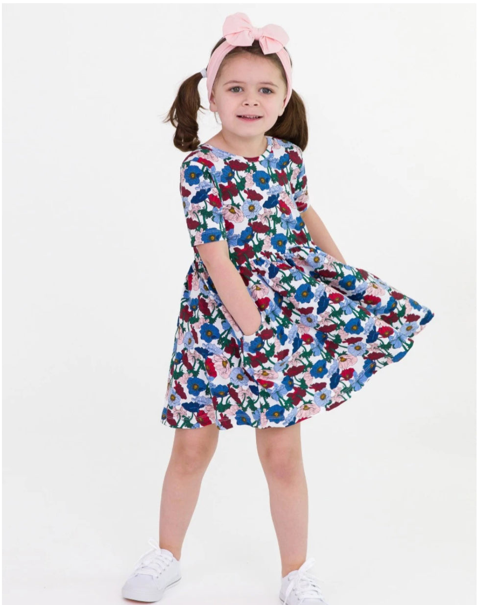 Poppy Petals S/S Twirl Dress