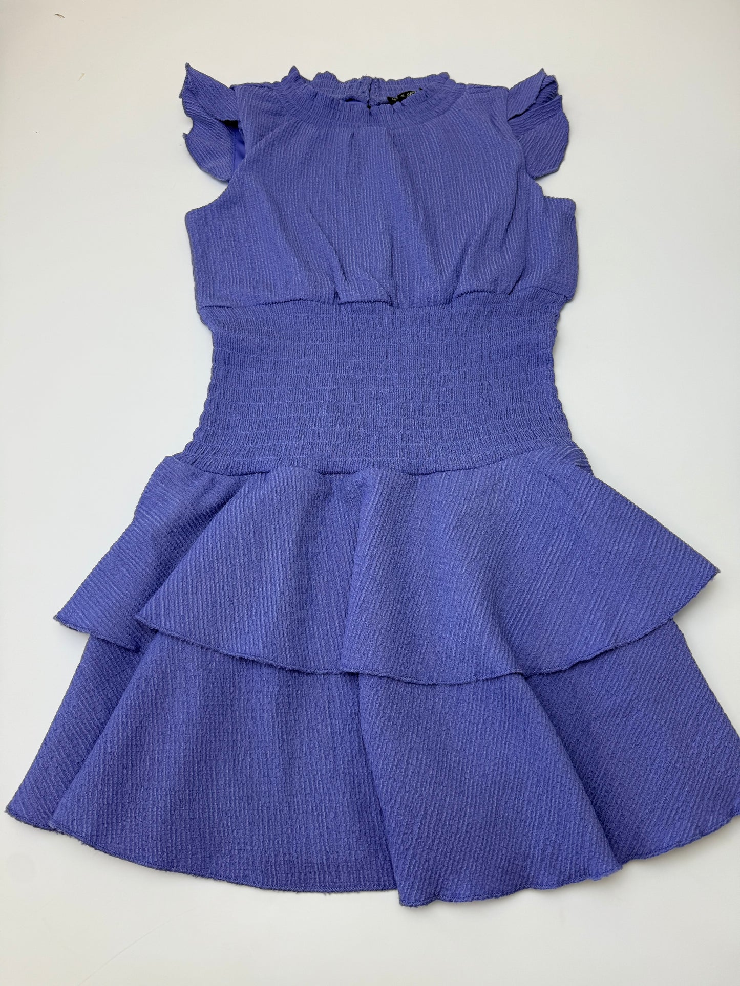 Smocked Waist Dress-Periwinkle