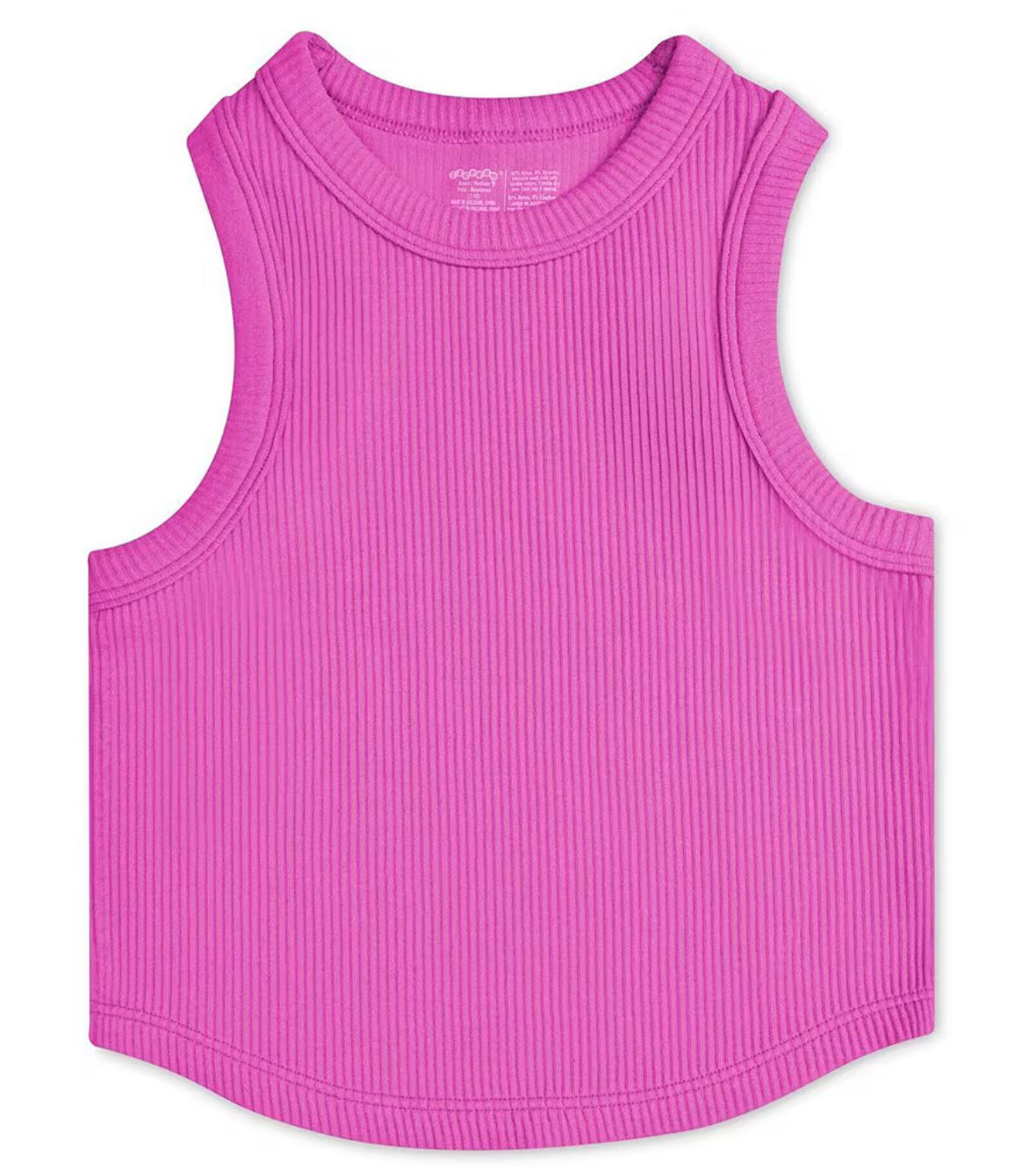 Rib Racer Back Tank -Bright Pink