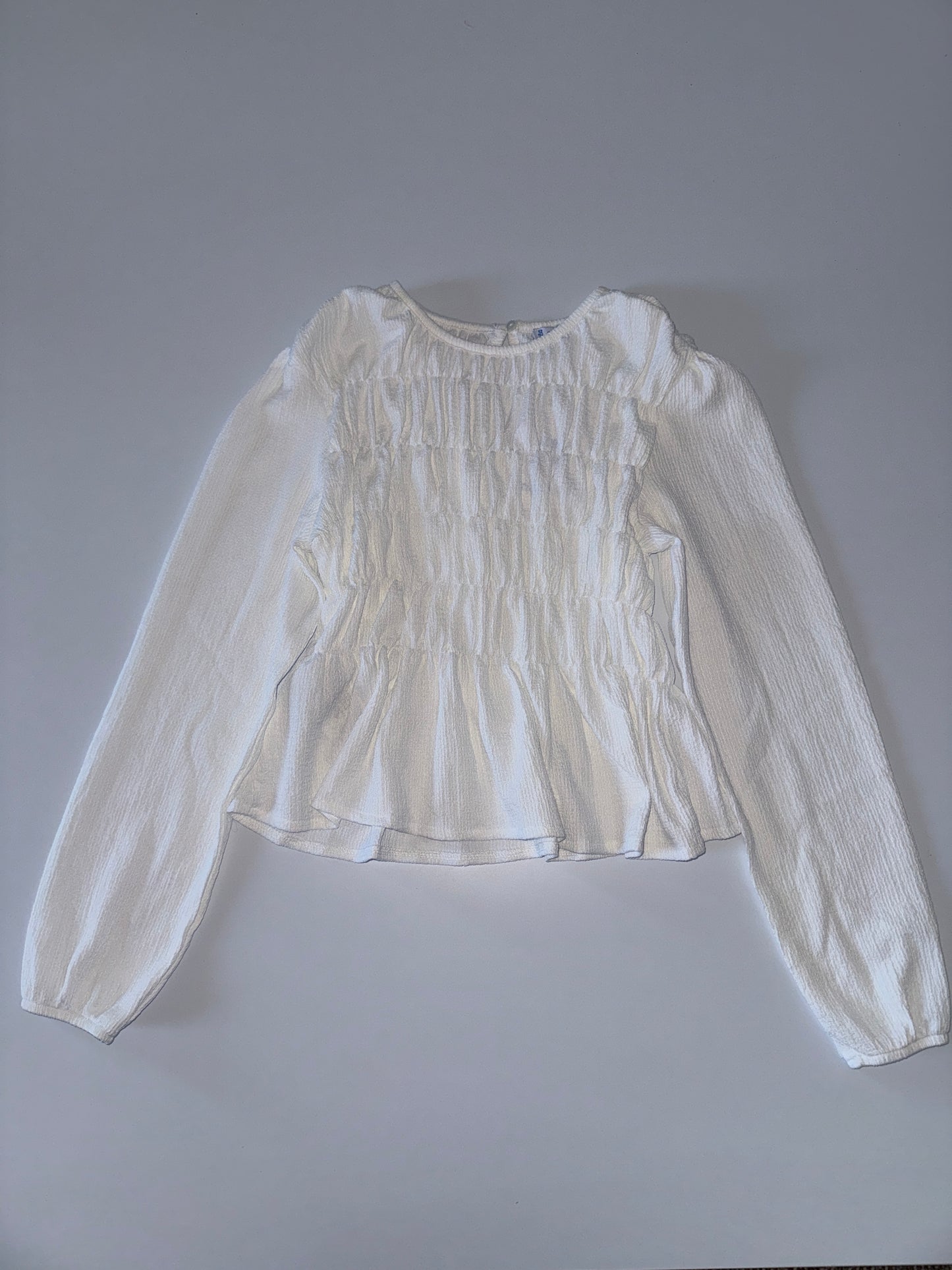 Gathered Blouse-Ivory