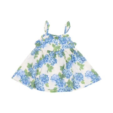 Watercolor Hydrangeas Paperbag Ruffle Dress