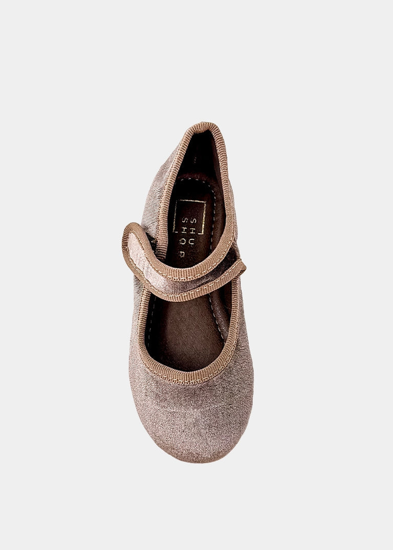 Arya Flat-Taupe Velvet