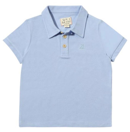Shipping Polo-Pale Blue Pique