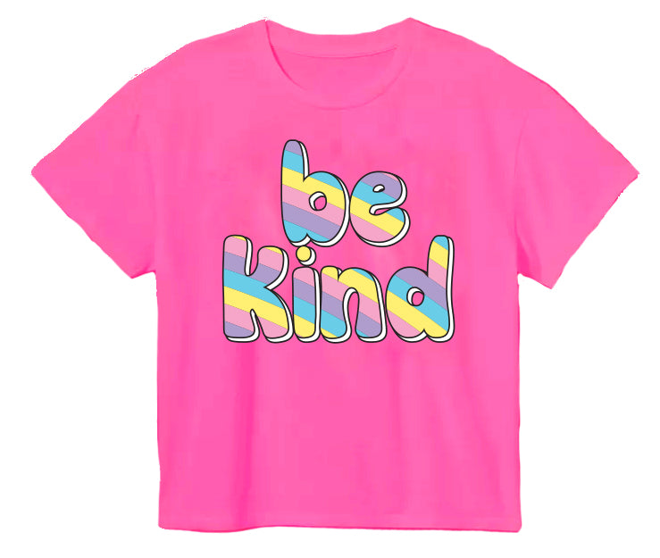 Be Kind Hot Pink Boxy T