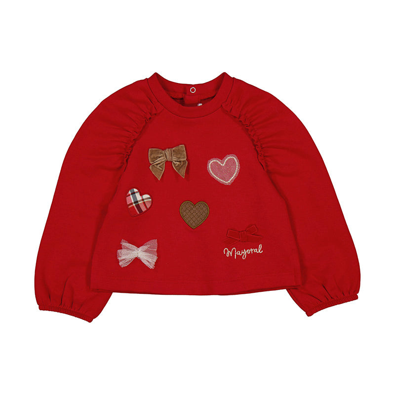 Sweatshirt w/Patches-Red