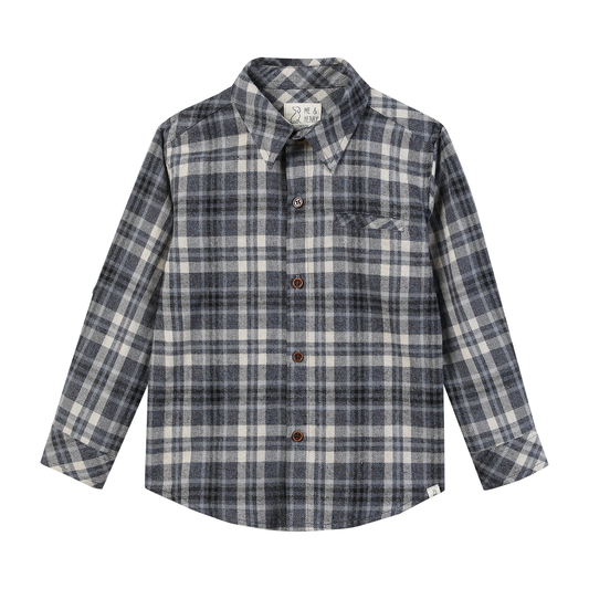Atwood Shirt-Blue Beige Plaid