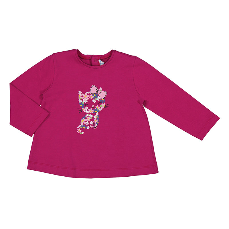 L/S Magenta Tee w/Floral Leggings