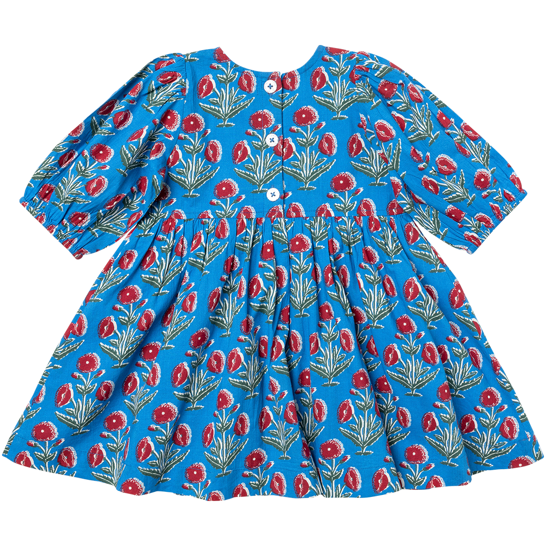 Evelyn Dress-Blue Dandelion