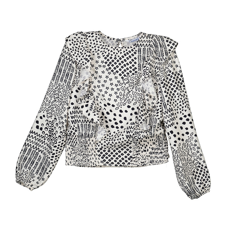 Printed Blouse-Chickpea