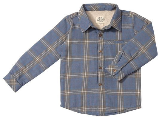 Adventurer Sherpa Lined Shirt-Grey/China Plaid