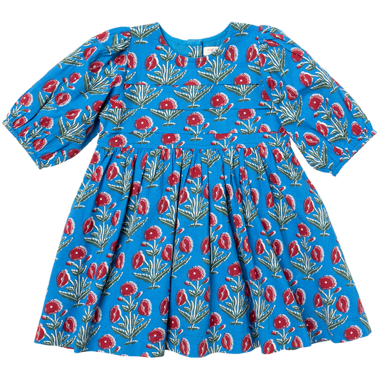 Evelyn Dress-Blue Dandelion