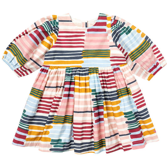 Brooke Dress-Paint Stripe