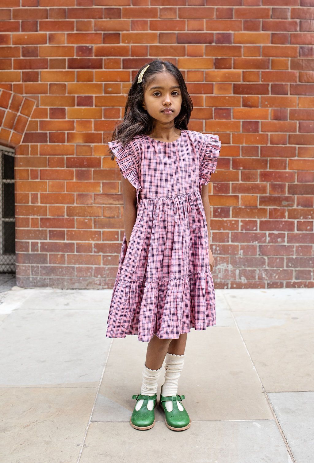 Kit Dress-Pink/Navy Plaid