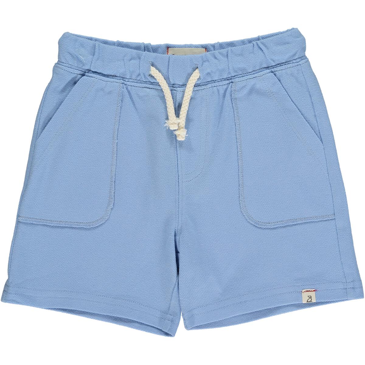 Pale Blue Pique Shorts