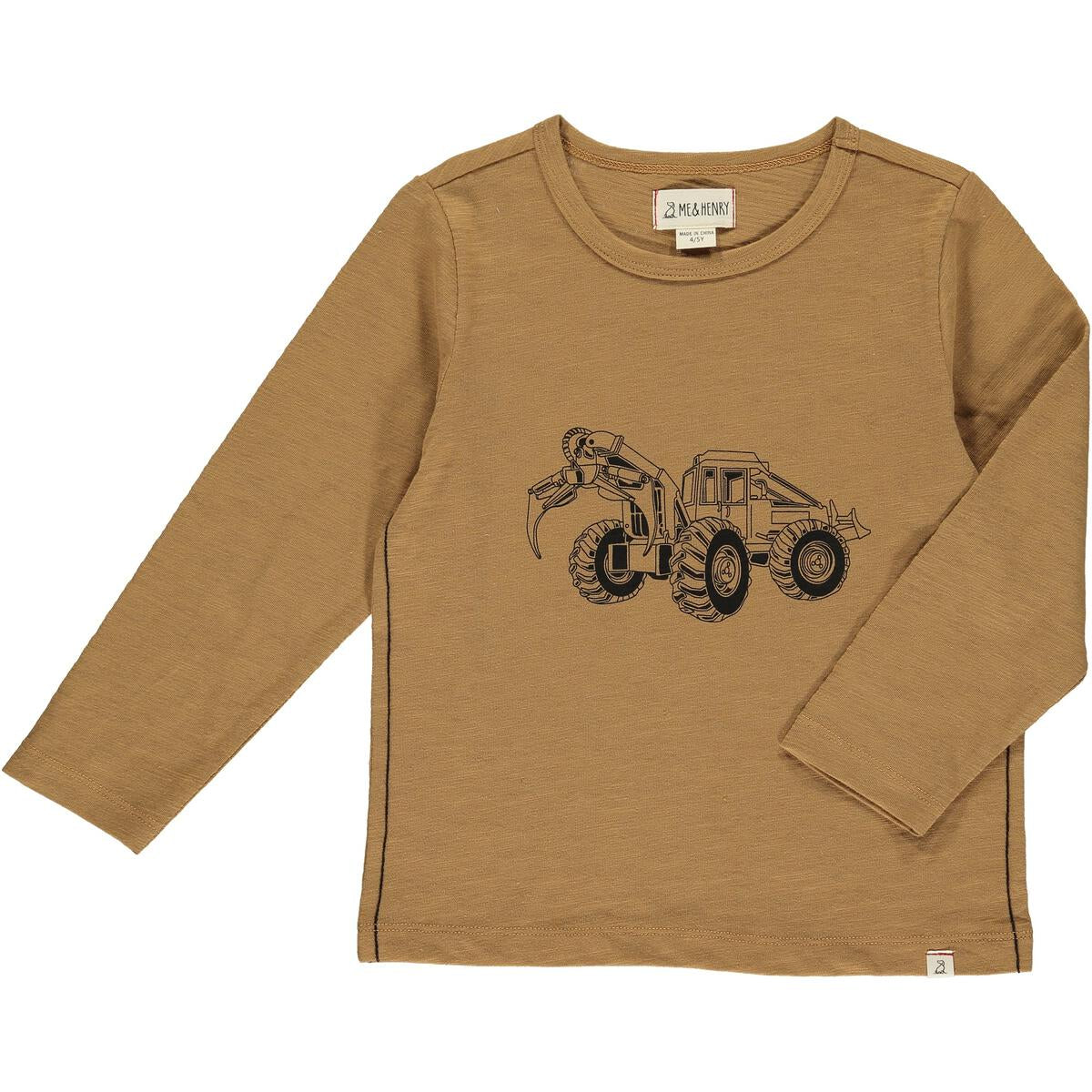 Cherokee Raglan Printed Tee-Tan