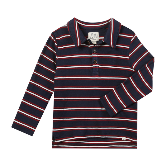 Spencer Polo-Navy Burgundy