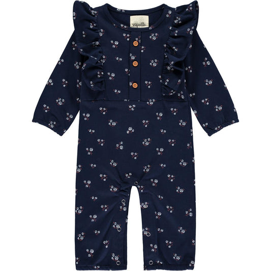 Alaya Romper-Navy Floral