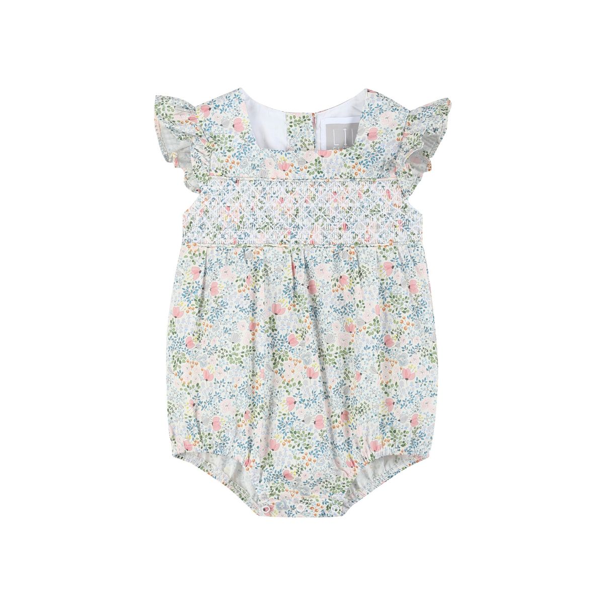 Floral Smocked Flutter Romper
