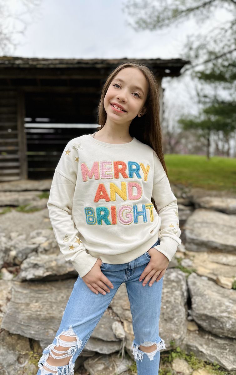 Merry & Bright Chenille Sweatshirt