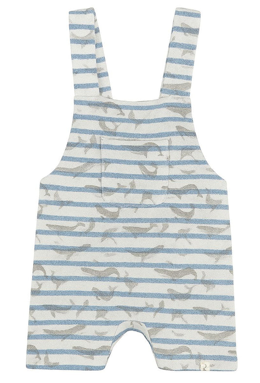 Dandy Jersey Overalls-Striped Whales