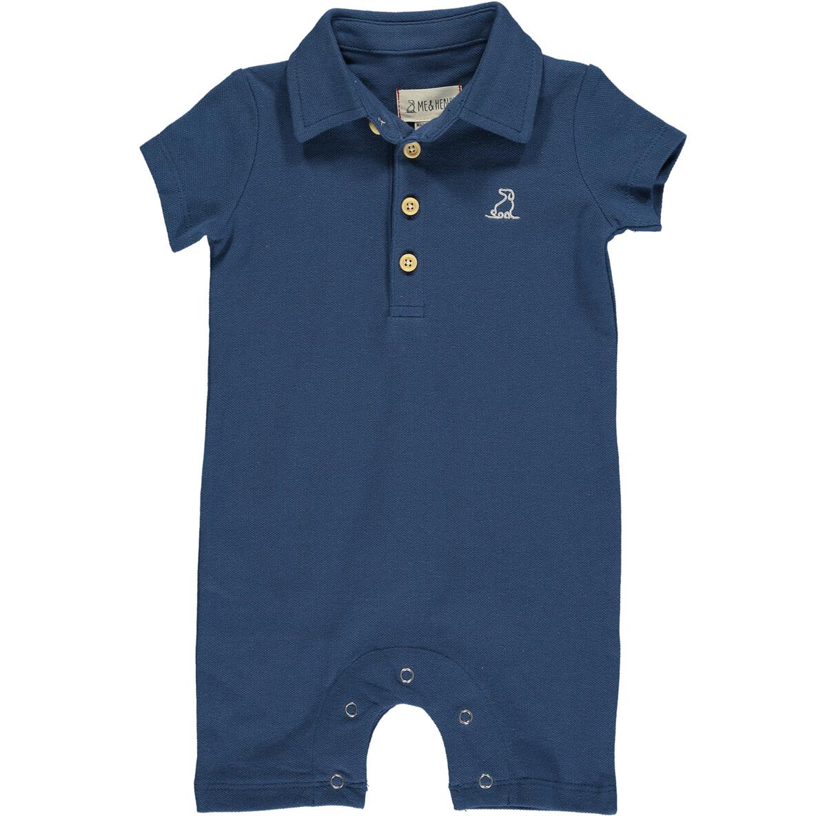 Drift Romper-Navy Pique