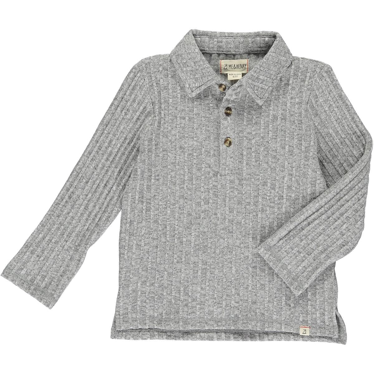 Christian Knitted Polo-Grey