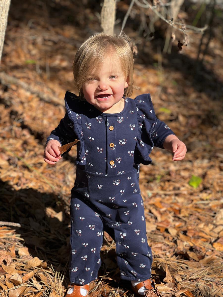 Alaya Romper-Navy Floral