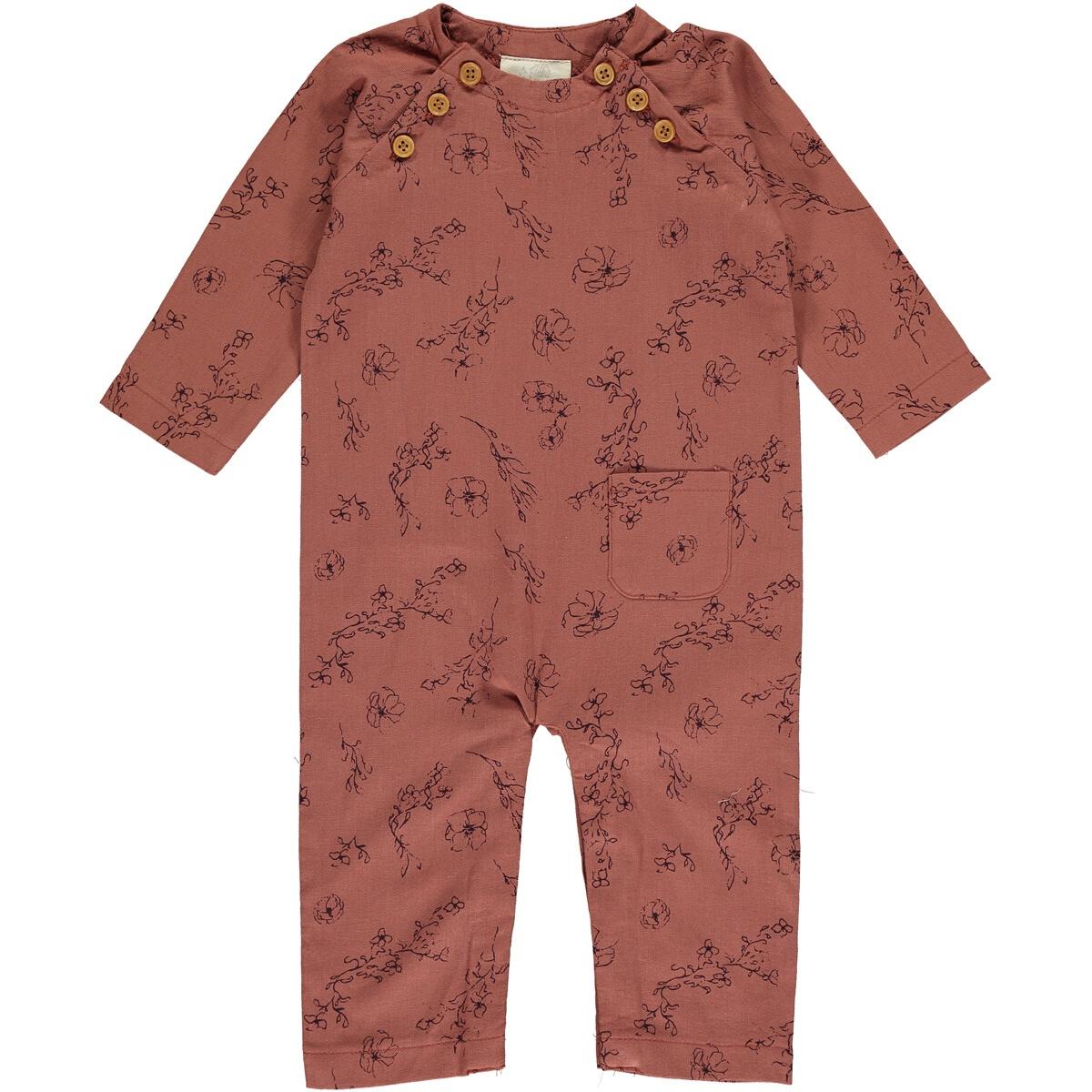 JoJo Pocket Romper-Rust