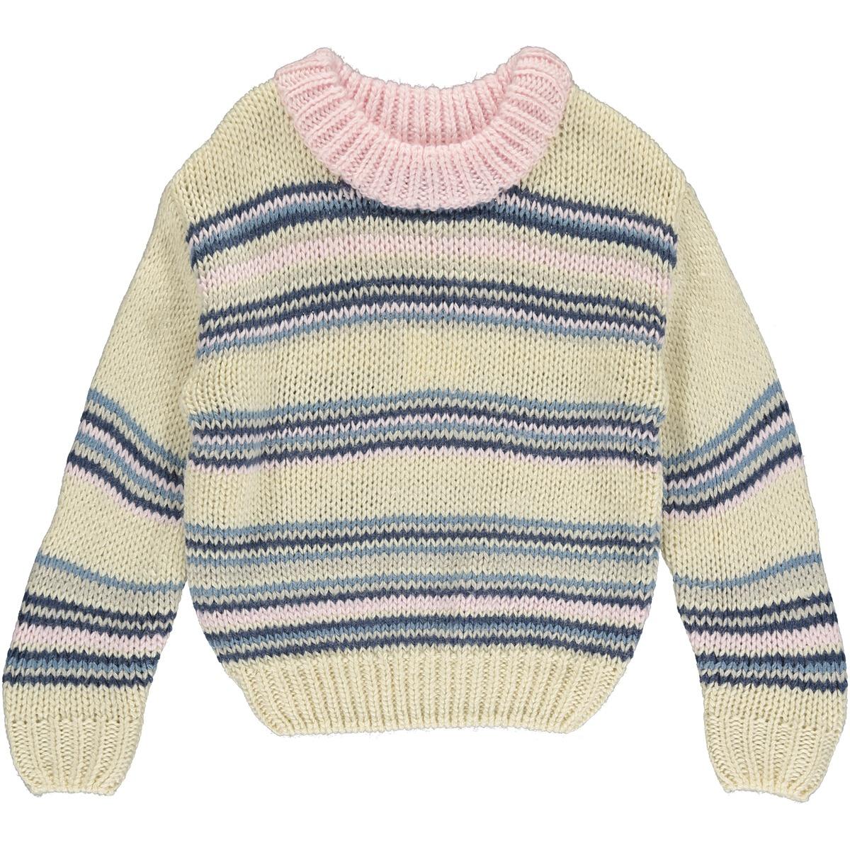 Diana Sweater-Pink/Ivory