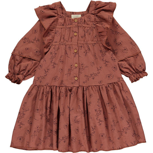Aretha Dress-Rust