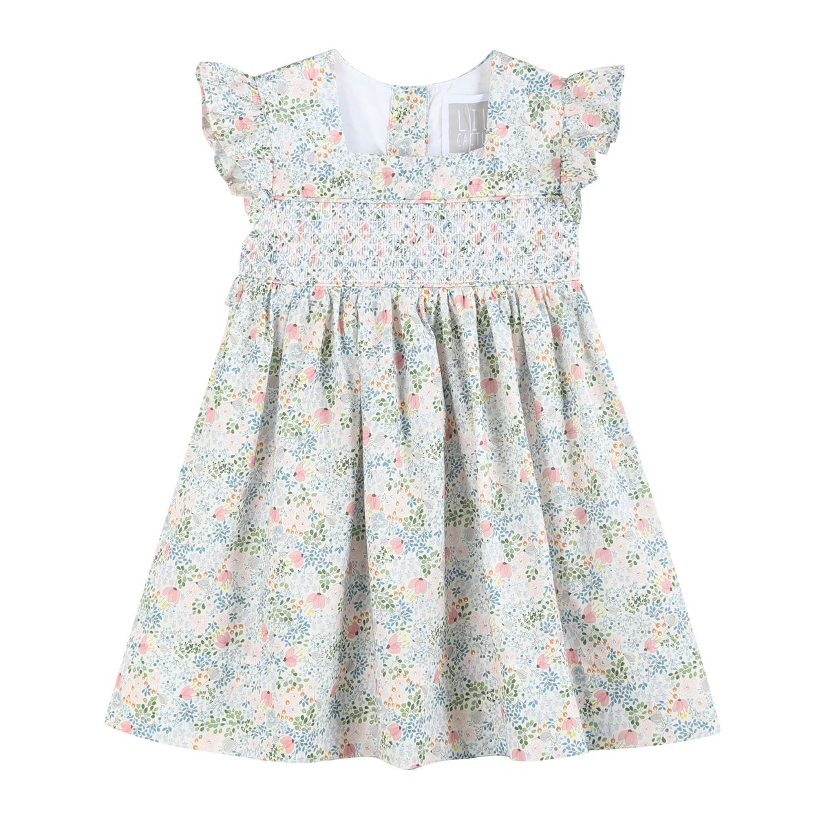 Floral Smocked Flutter Dress